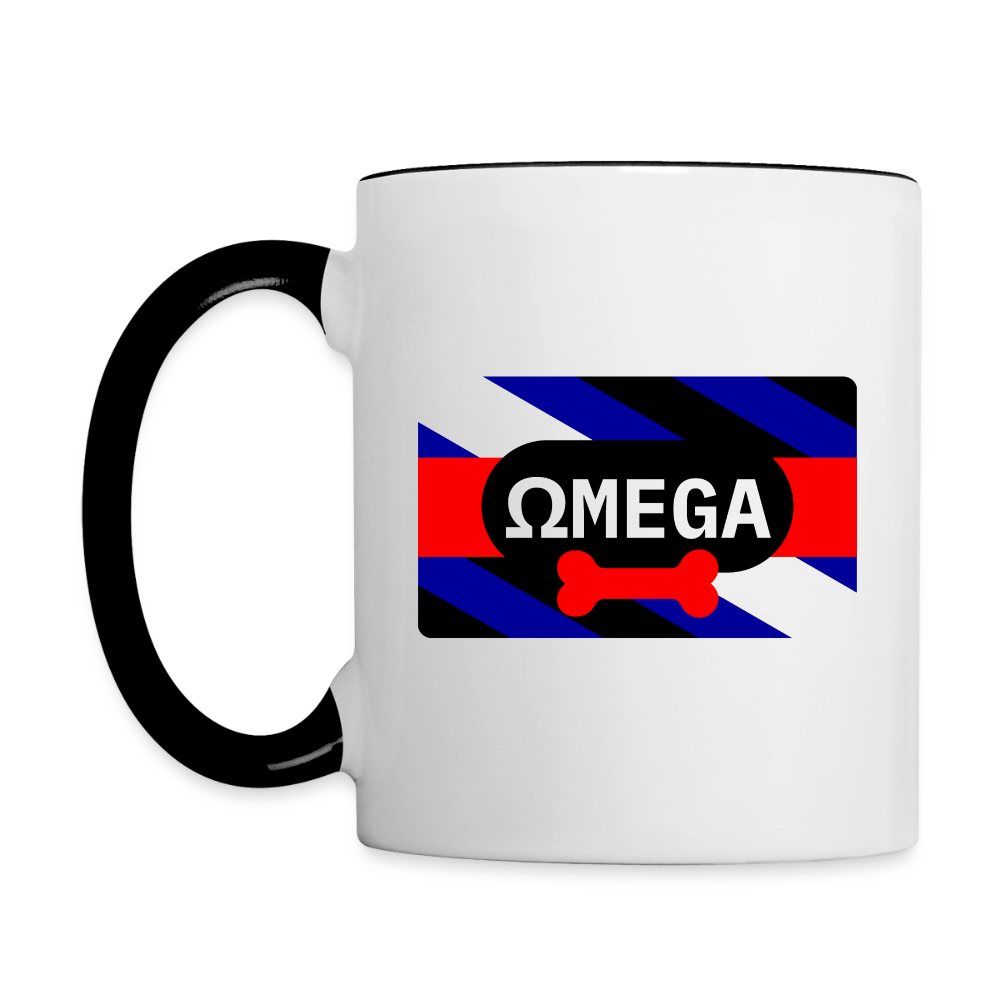 OMEGA Puppy Flag Cup | Puppy Kink Pride |Tasse zweifarbig - Weiß/Schwarz