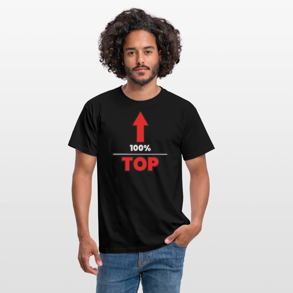 100% TOP [PFEIL] | Kink Fetish Pride T-Shirt - Schwarz