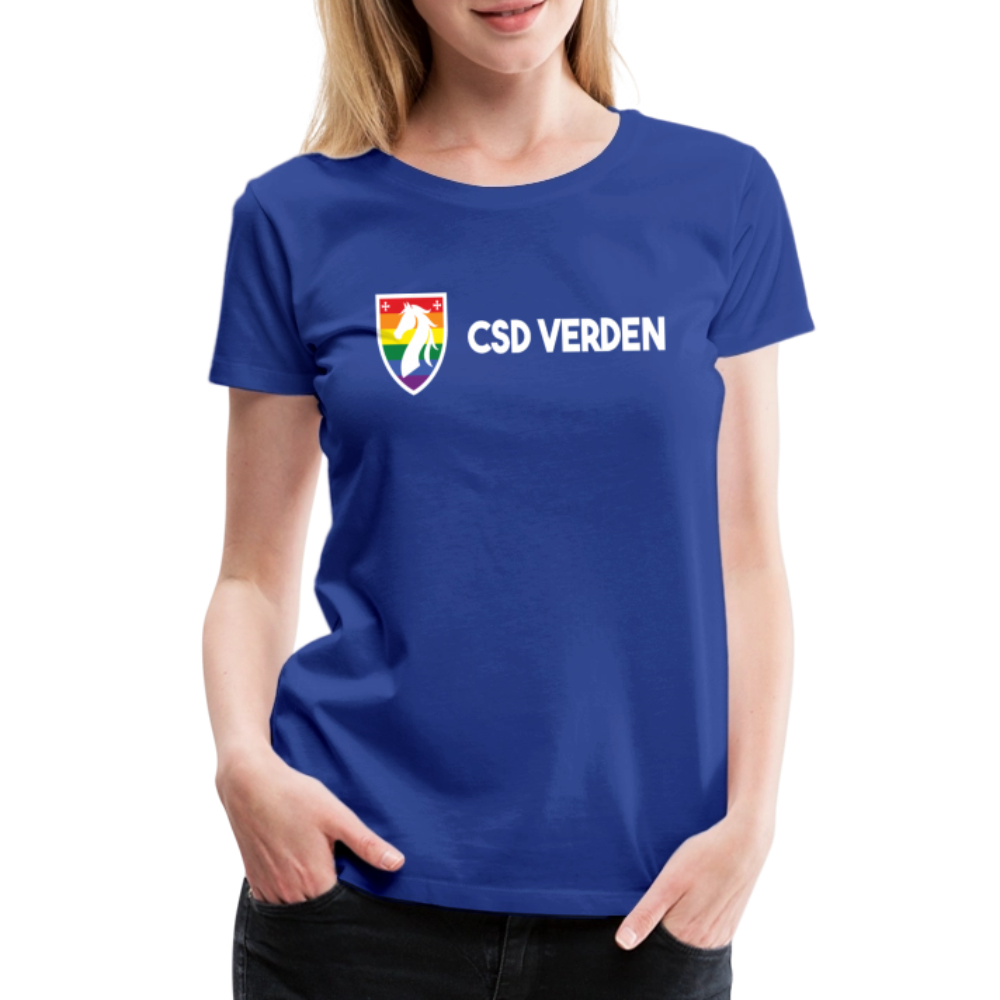 CSD Verden Premium Pride T-Shirt Tailiert Doppelseitig - Königsblau