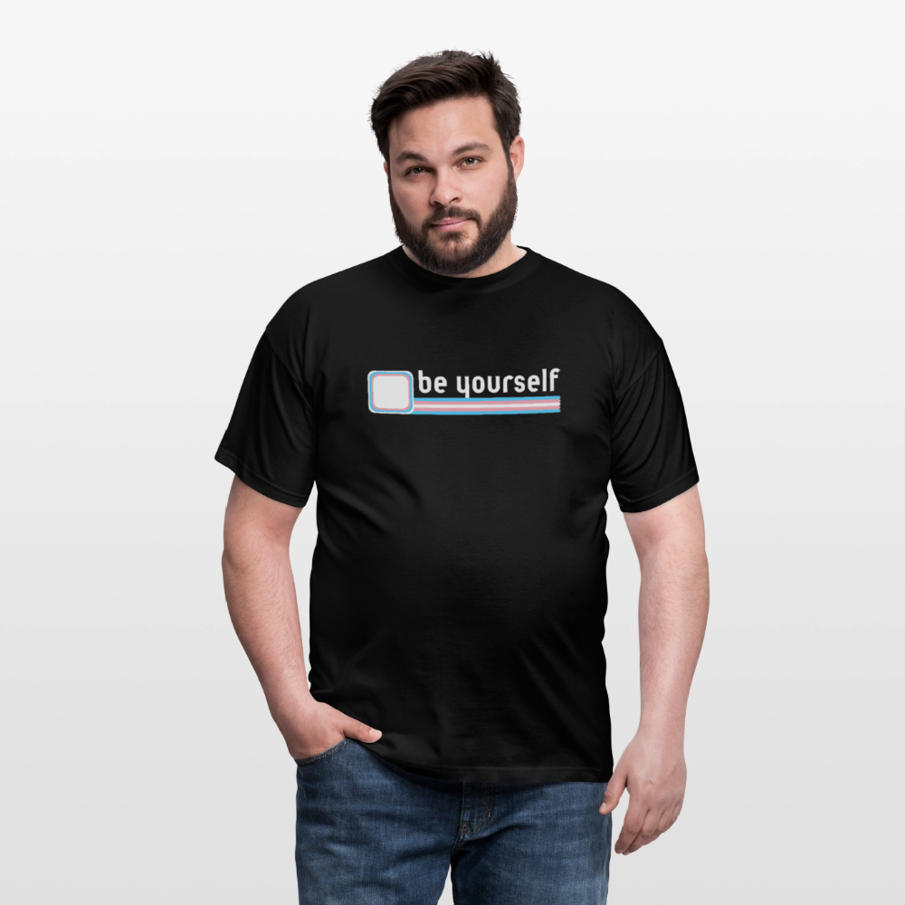 "be yourself" | Trans Pride T-Shirt - Schwarz