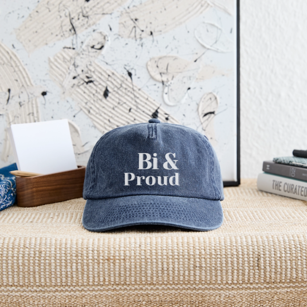 Bi & Proud | Pride Vintage Cap [SIMPLE] - Vintage Denim