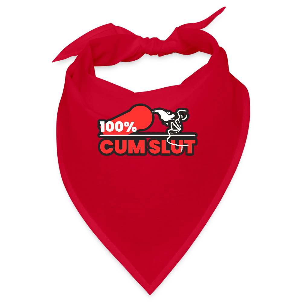 100% CUM SLUT | Kink Fetish Pride Bandana - Rot