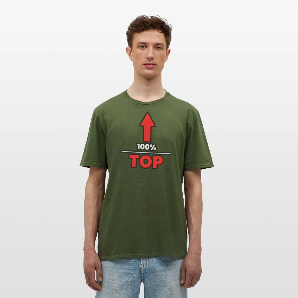 100% TOP [PFEIL] | Kink Fetish Pride T-Shirt - Militärgrün