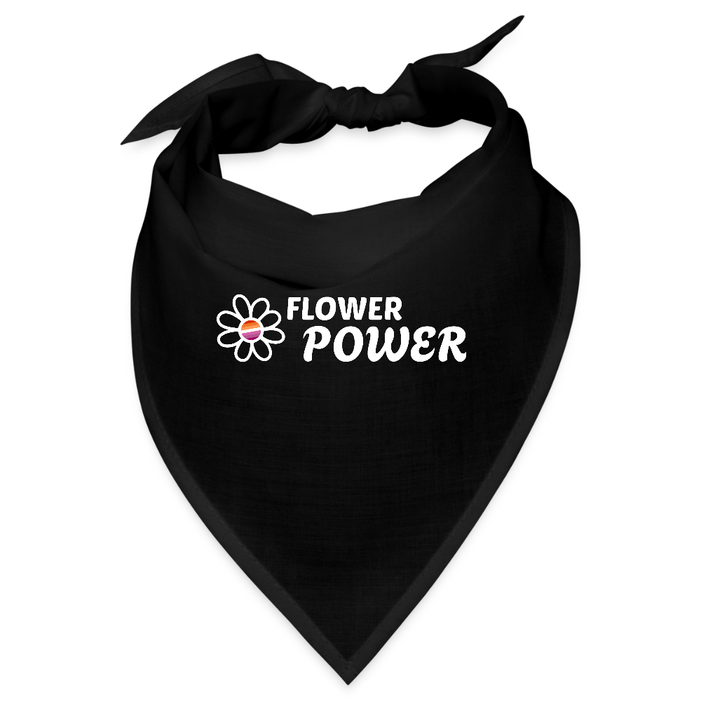 Flower Power! | Lesbian Pride Bandana - Schwarz