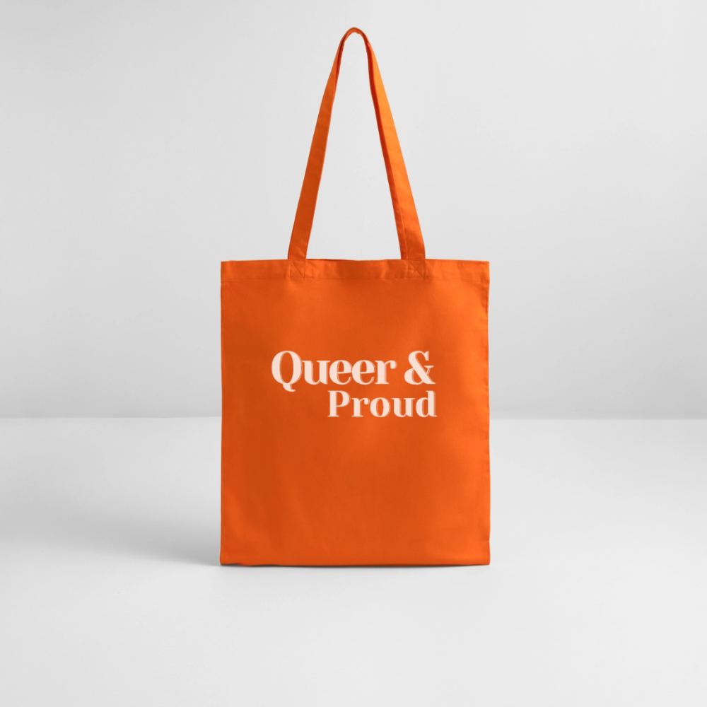 Queer & Proud | Pride Bio-Stoffbeutel [SIMPLE] - Tieforange