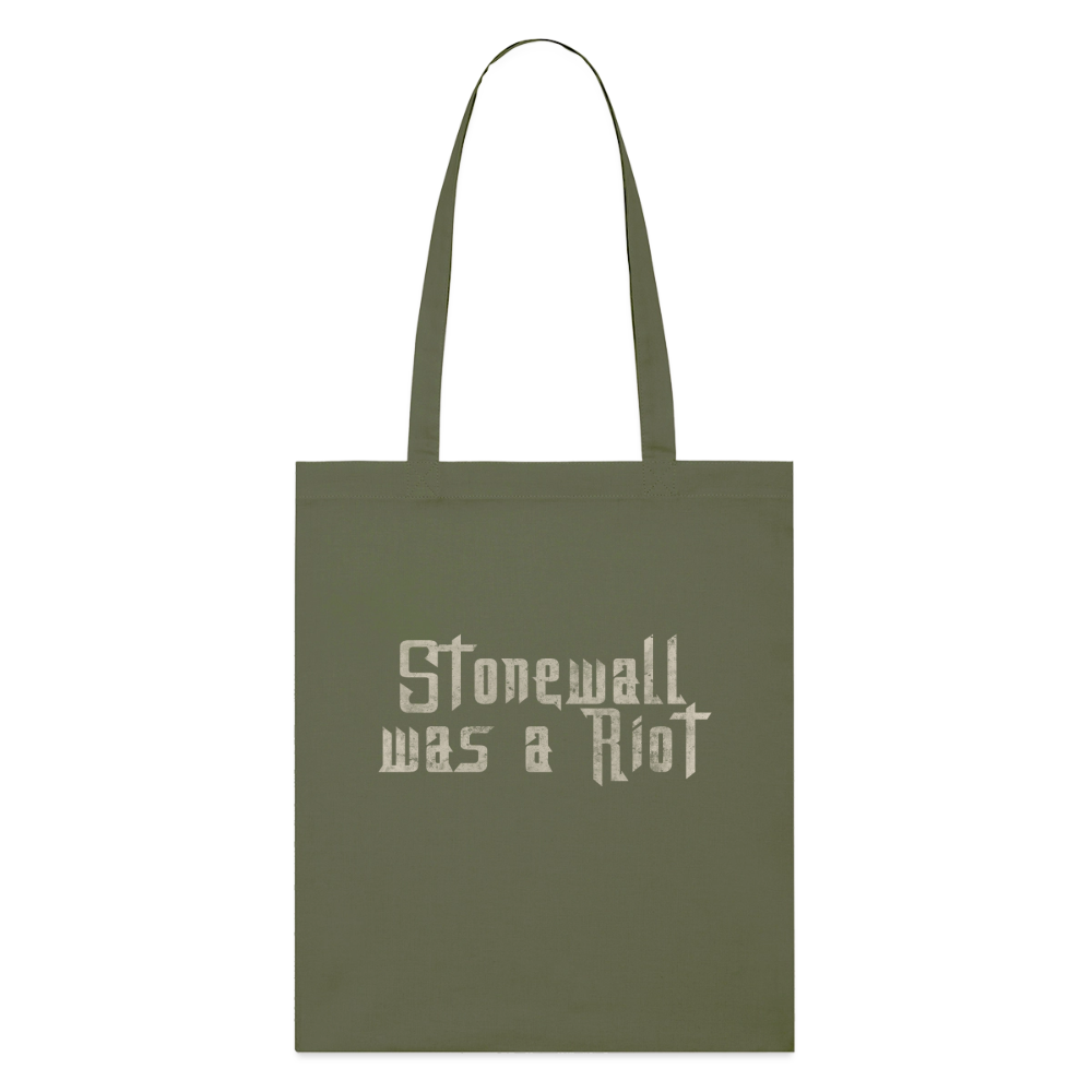 Stonewall was a Riot | Pride Bio-Stoffbeutel - Khaki