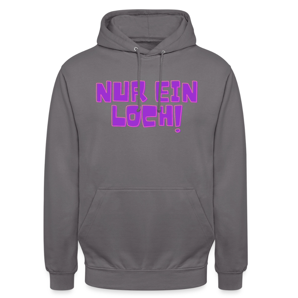 Nur ein Loch! | Kink Fetish Pride Hoodie Unisex - Mittelgrau