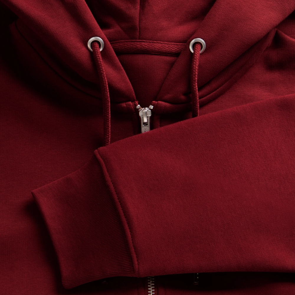 Lesbian & Proud | Pride Bio-Kapuzenjacke Unisex - Burgunderrot