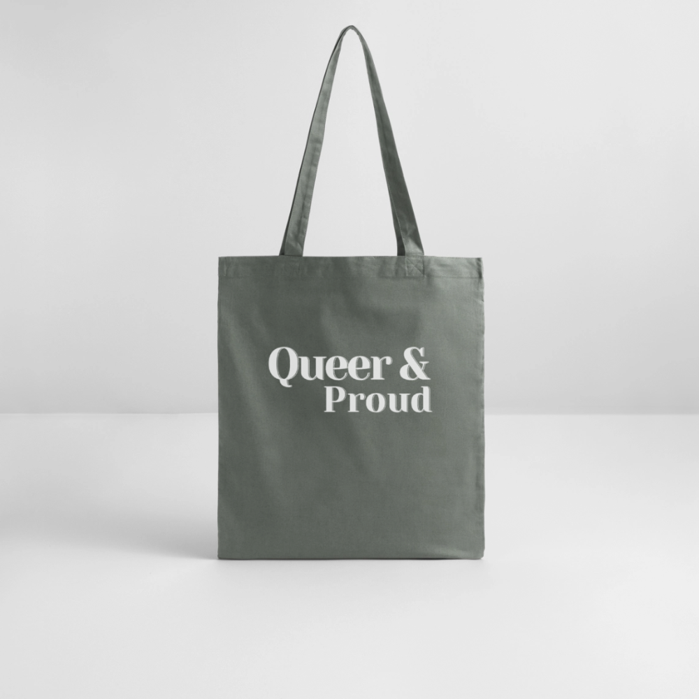 Queer & Proud | Pride Bio-Stoffbeutel [SIMPLE] - Anthrazit