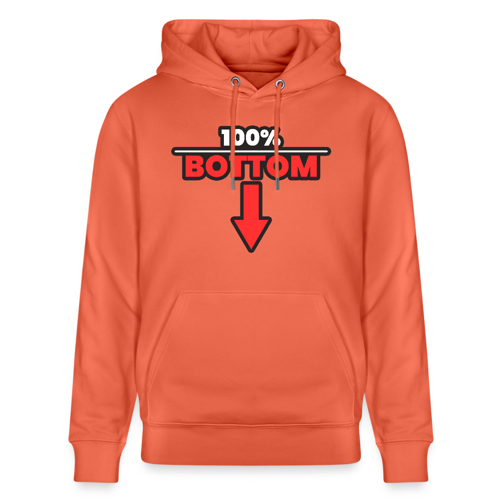 100% BOTTOM [PFEIL] | Kink Fetish Pride Bio-Hoodie Unisex - Hellrot