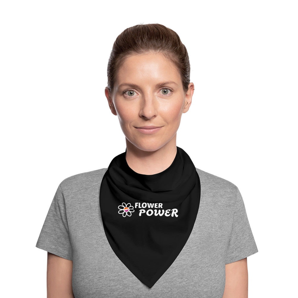 Flower Power! | Lesbian Pride Bandana - Schwarz