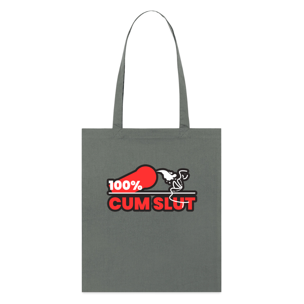 100%CUM SLUT | Kink Fetish Pride Bio-Stoffbeutel - Anthrazit