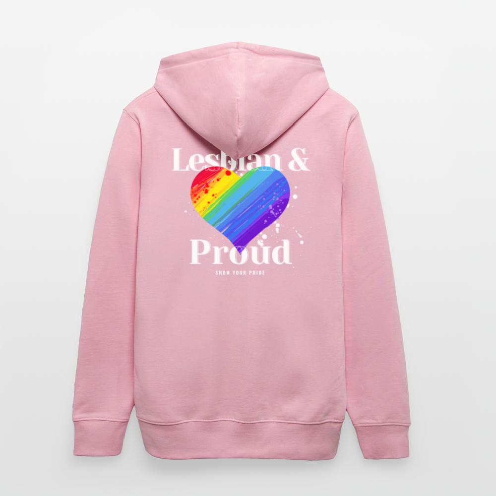 Lesbian & Proud | Pride Bio-Hoodie Unisex - Hellrosa