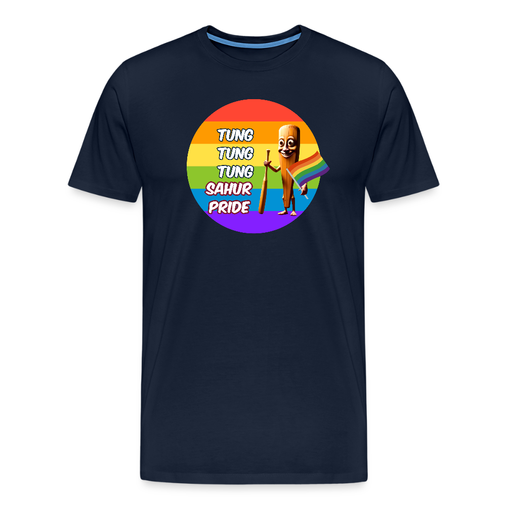 Tung Tung Tung Sahur Pride Premium T-Shirt - Navy