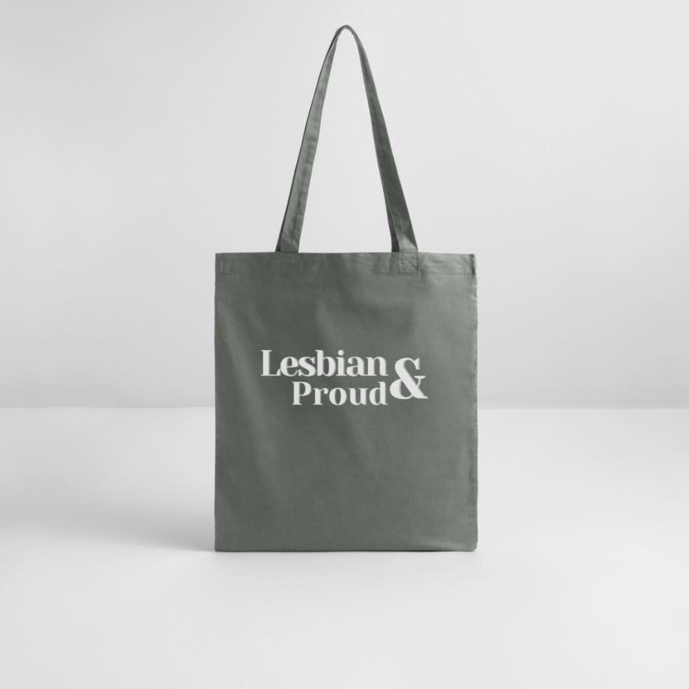 Lesbian & Proud | Pride Bio-Stoffbeutel [SIMPLE] - Anthrazit
