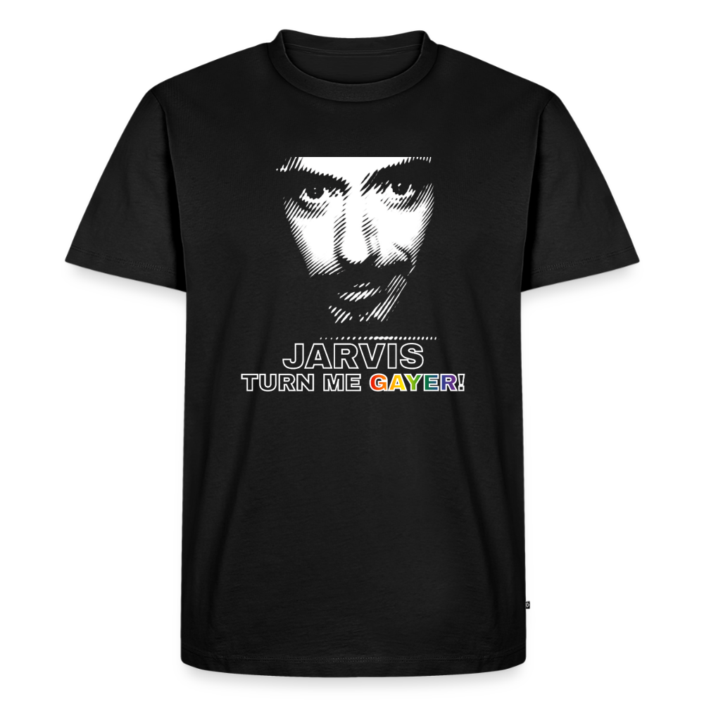 JARVIS TURN ME GAYER Premium Pride T-Shirt - Schwarz