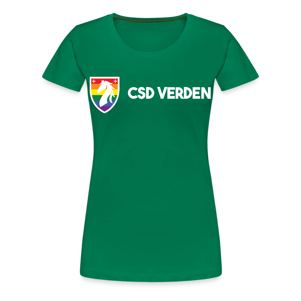 CSD Verden Premium Pride T-Shirt Tailiert Doppelseitig - Kelly Green