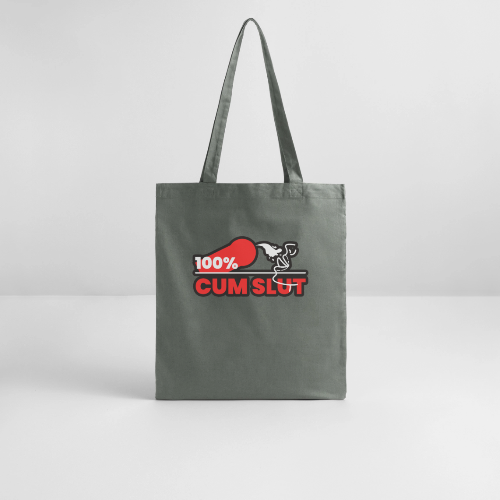 100%CUM SLUT | Kink Fetish Pride Bio-Stoffbeutel - Anthrazit