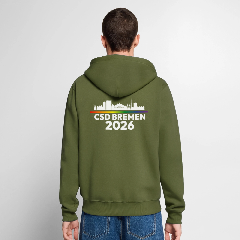 CSD BREMEN 2026 PRIDE | Premium Kapuzenjacke - Khaki