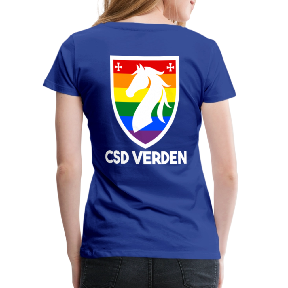 CSD Verden Premium Pride T-Shirt Tailiert Doppelseitig - Königsblau