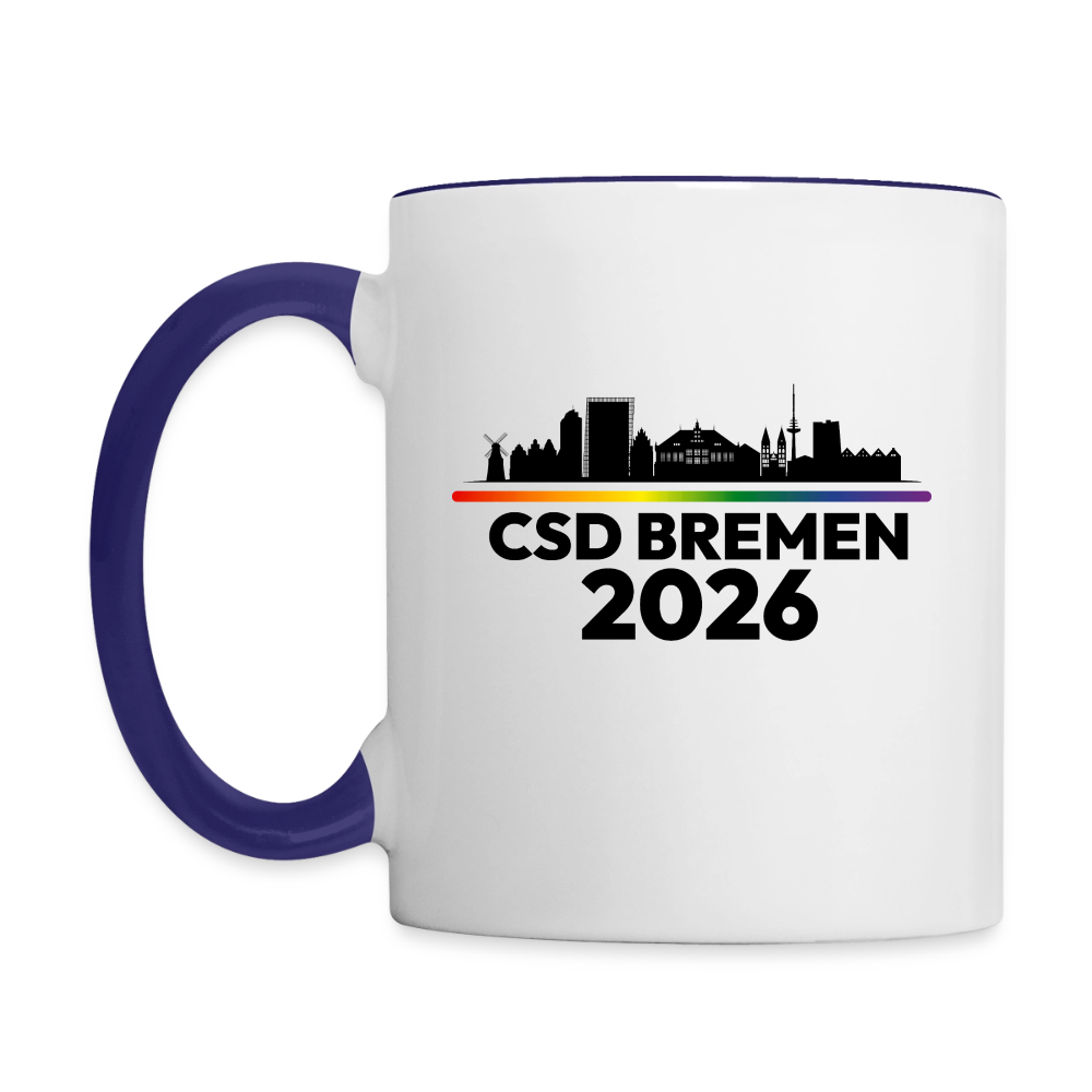 CSD BREMEN 2026 Pride Tasse zweifarbig - Weiß/Kobaltblau