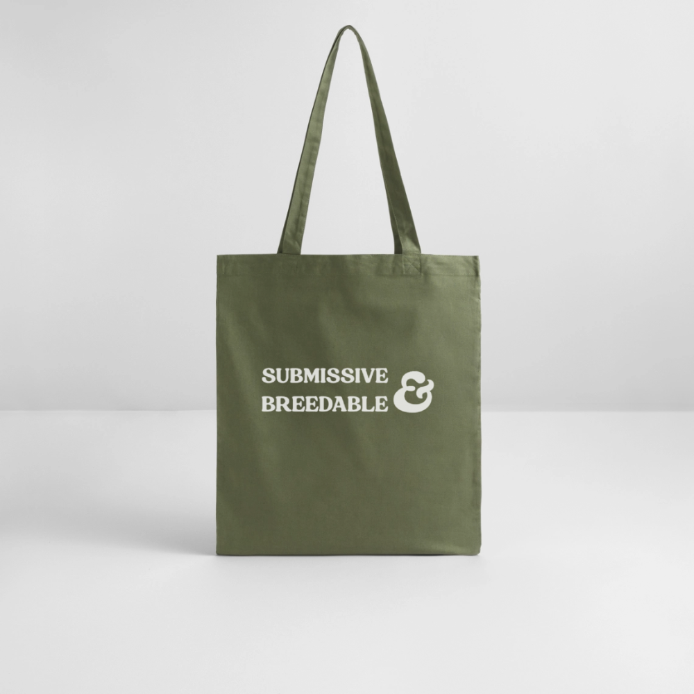 Submissive & Breedable | Kink Fetish Pride Bio-Stoffbeutel - Khaki