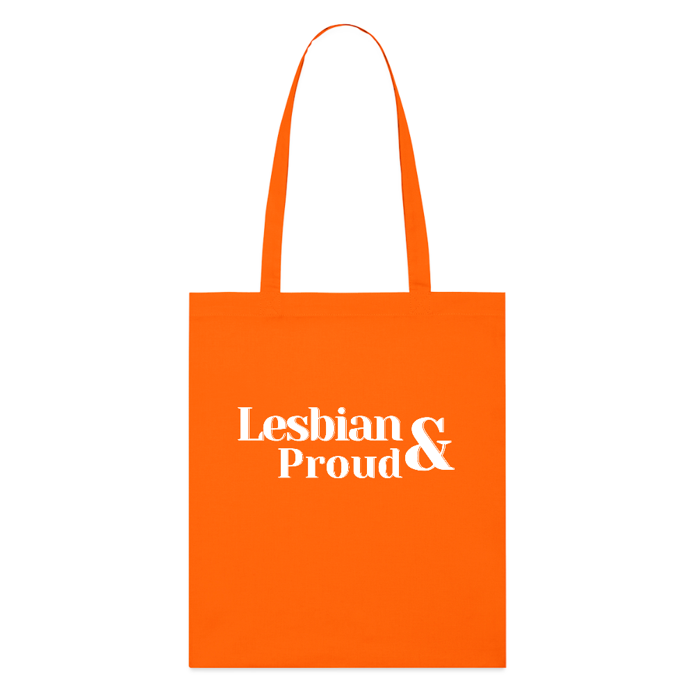 Lesbian & Proud | Pride Bio-Stoffbeutel [SIMPLE] - Tieforange