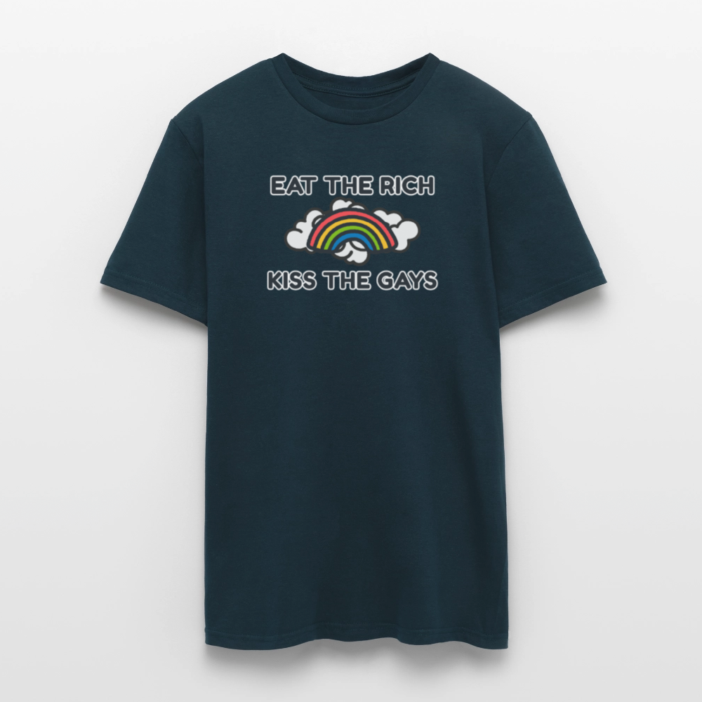 Eat the Rich, Kiss the Gays! T-Shirt - Navy