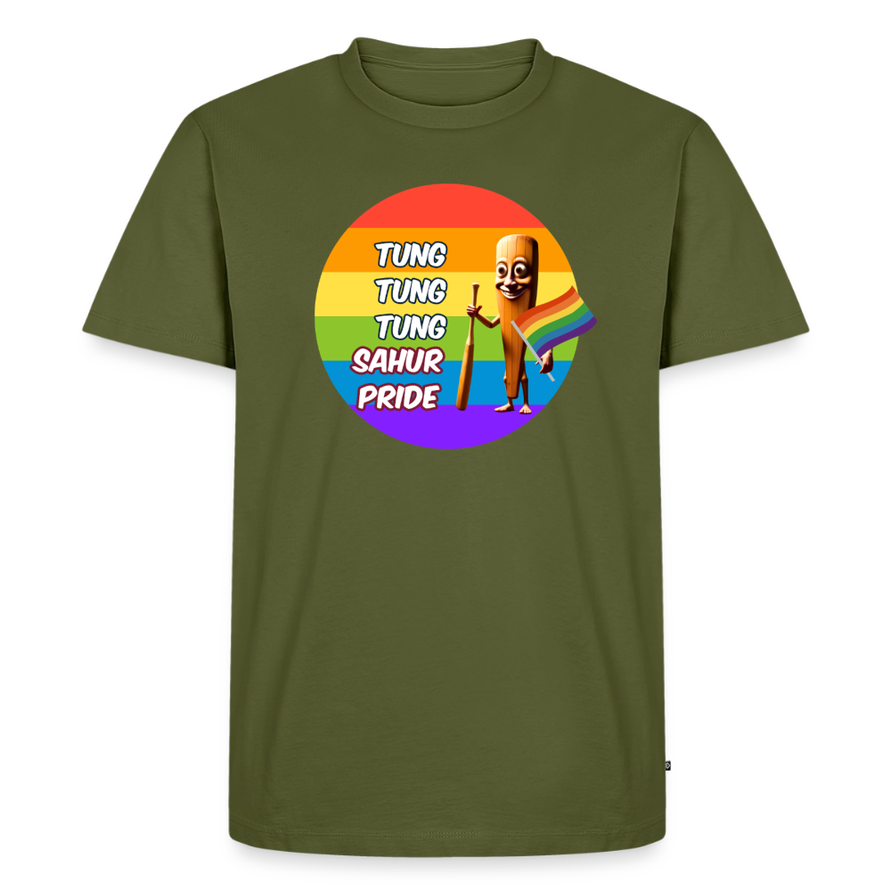 Tung Tung Tung Sahur Pride Premium T-Shirt - Khaki