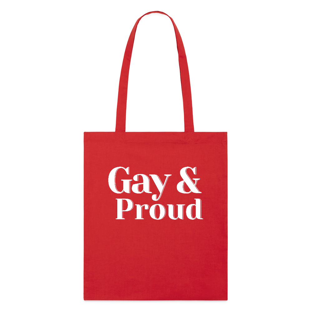 Gay & Proud | Pride Bio-Stoffbeutel [SIMPLE] - Rot