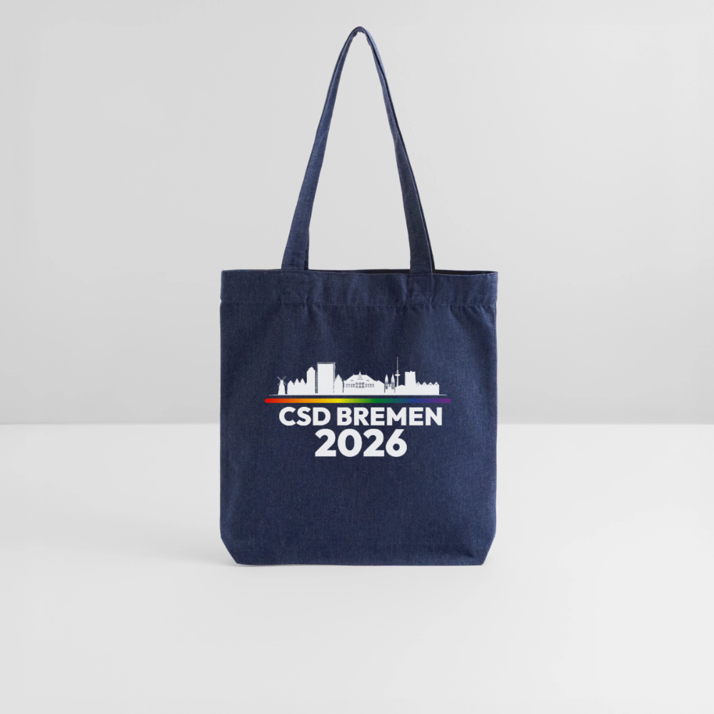CSD BREMEN 2026 PRIDE Stoffbeutel recycelter Heavyweight - melange Blue
