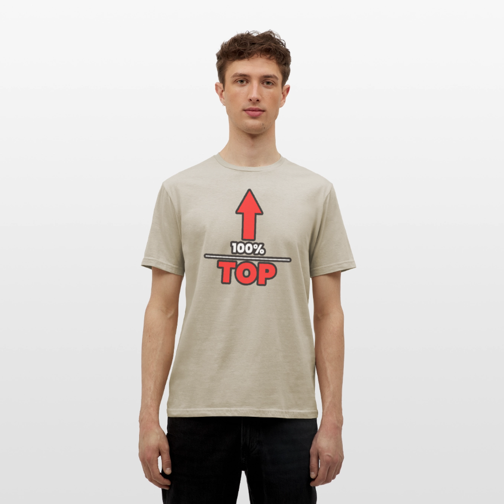 100% TOP [PFEIL] | Kink Fetish Pride T-Shirt - Sandbeige