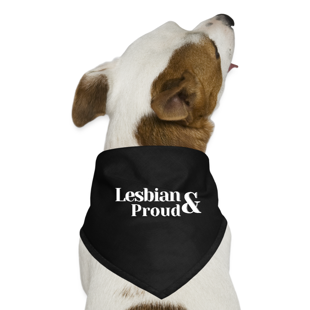 Lesbian & Proud Pride Hunde-Bandana - Schwarz