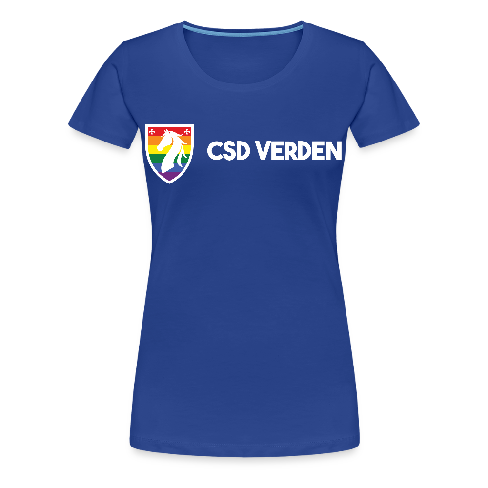 CSD Verden Premium Pride T-Shirt Tailiert Doppelseitig - Königsblau