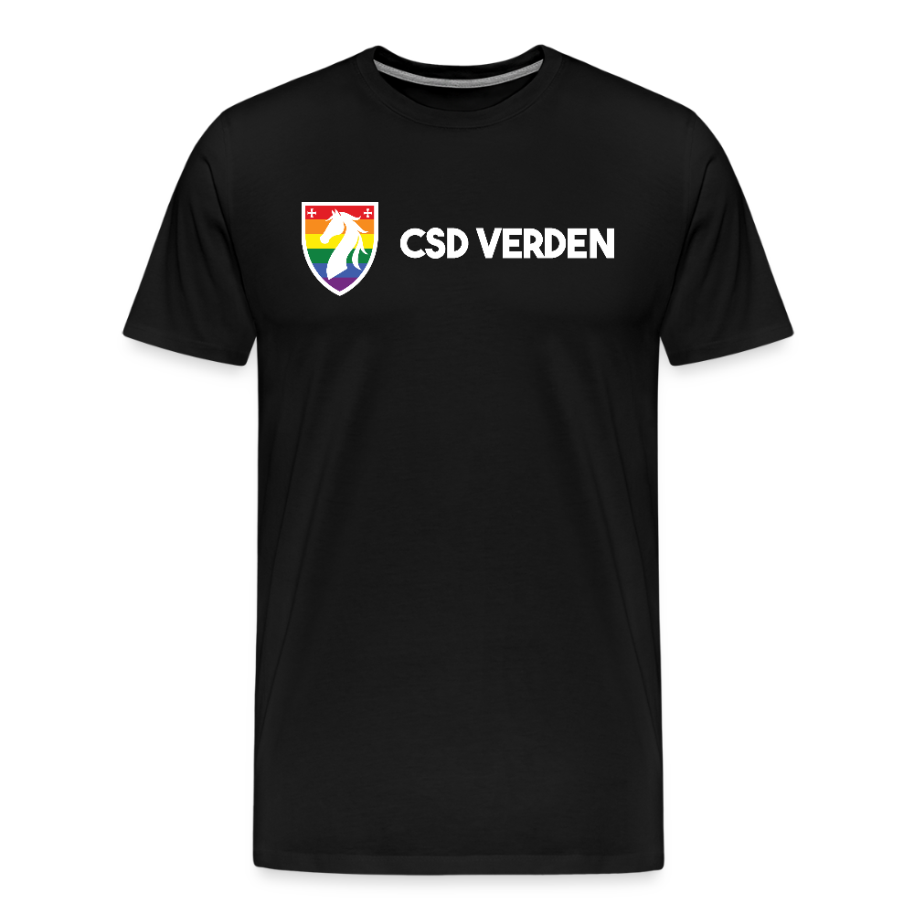CSD Verden Premium Pride T-Shirt Doppelseitig - Schwarz