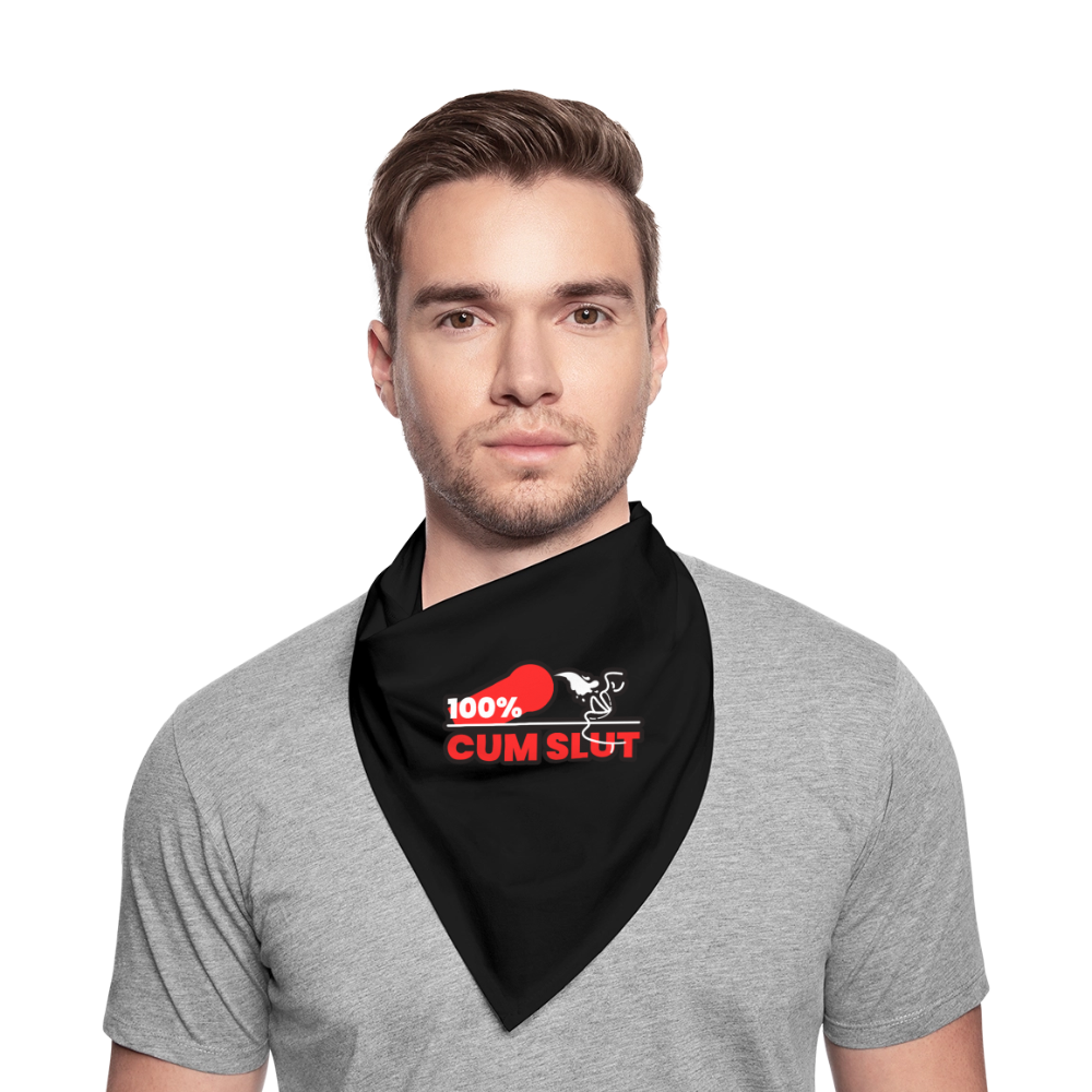 100% CUM SLUT | Kink Fetish Pride Bandana - Schwarz
