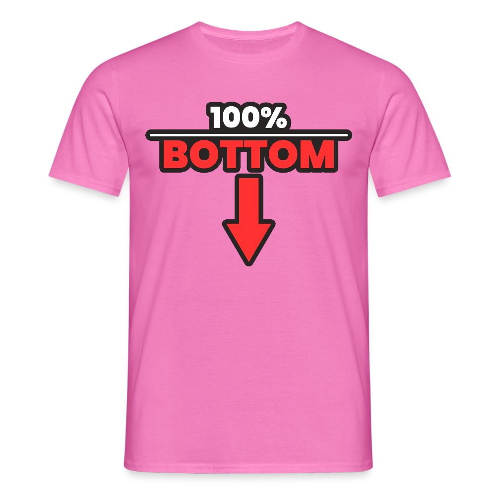 100% BOTTOM [PFEIL] | Kink Fetish Pride T-Shirt - Pink