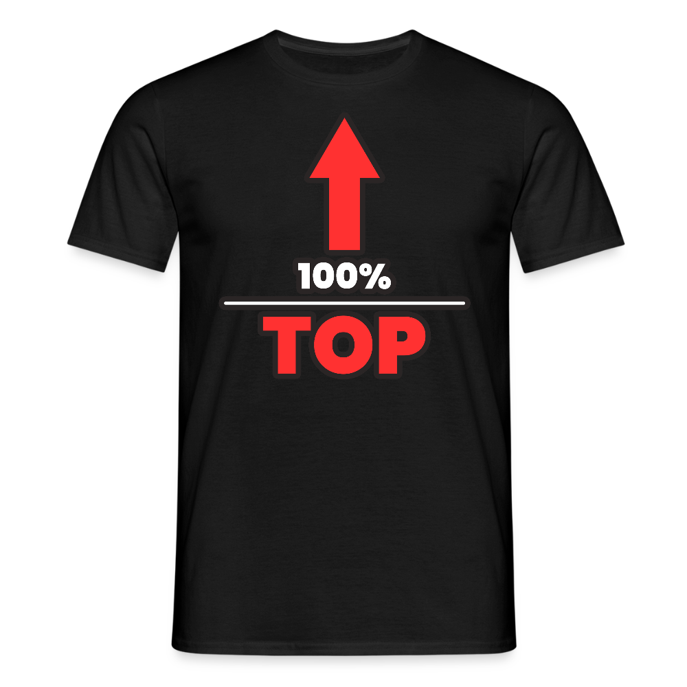 100% TOP [PFEIL] | Kink Fetish Pride T-Shirt - Schwarz