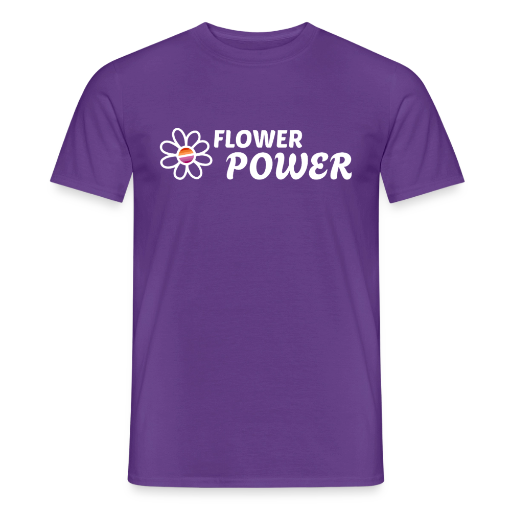 Flower Power Lesbisch T-Shirt | Retro WLW Pride LGBTQ - Lila