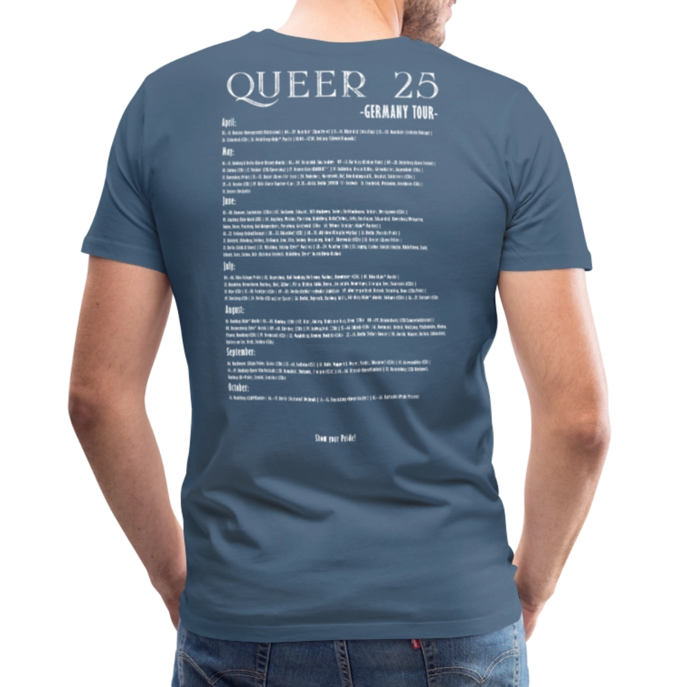 Pride T-Shirt QUEER | Germany Tour 2025 - Blaugrau