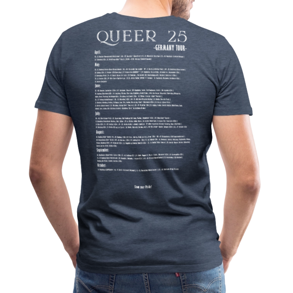 Pride T-Shirt QUEER | Germany Tour 2025 - Blau meliert