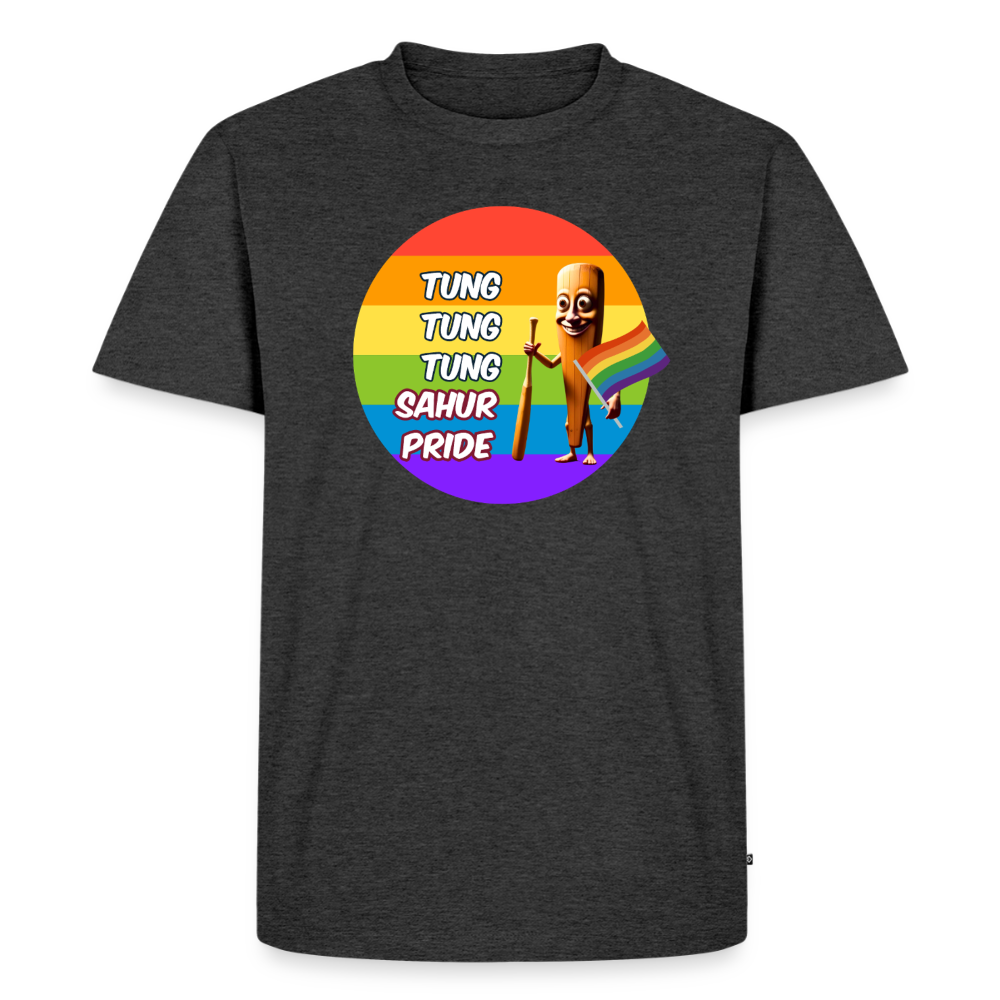 Tung Tung Tung Sahur Pride Premium T-Shirt - Anthrazit meliert