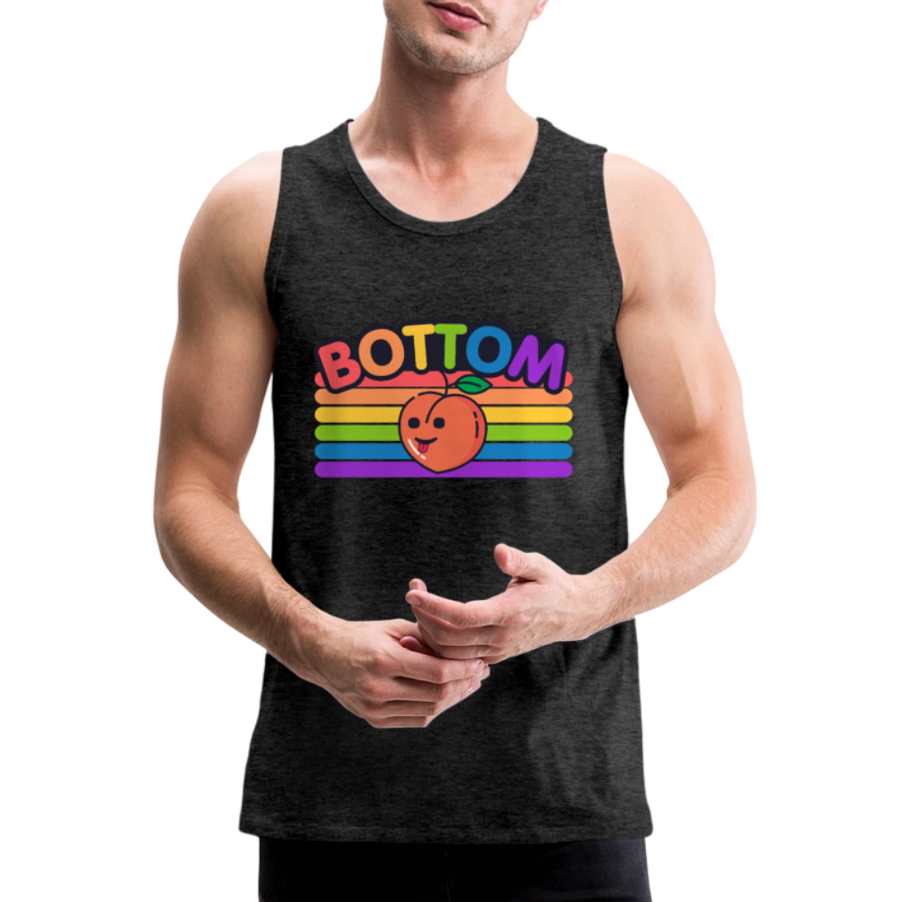 Bottom Gay | Pride Premium Tank Top - Anthrazit