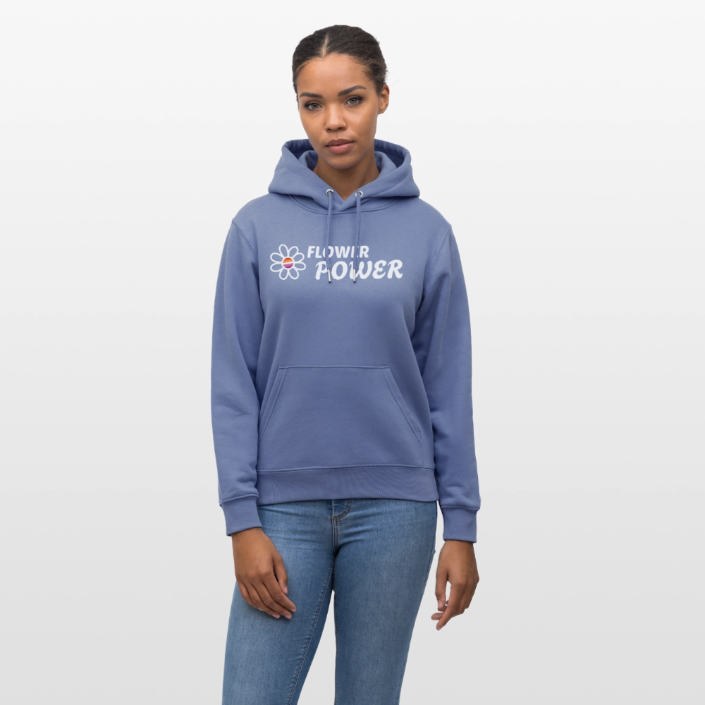 Flower Power | Lesbian Pride Bio-Hoodie Unisex - Blau