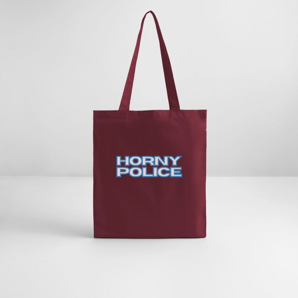 HORNY POLICE | Kink Fetish Pride Bio-Stoffbeutel - Burgunderrot