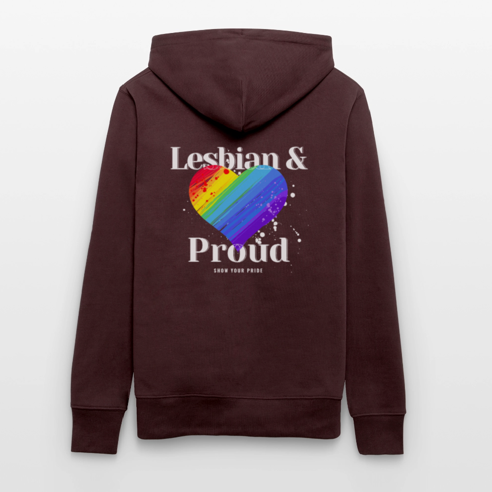 Lesbian & Proud | Pride Bio-Hoodie Unisex - Maroon