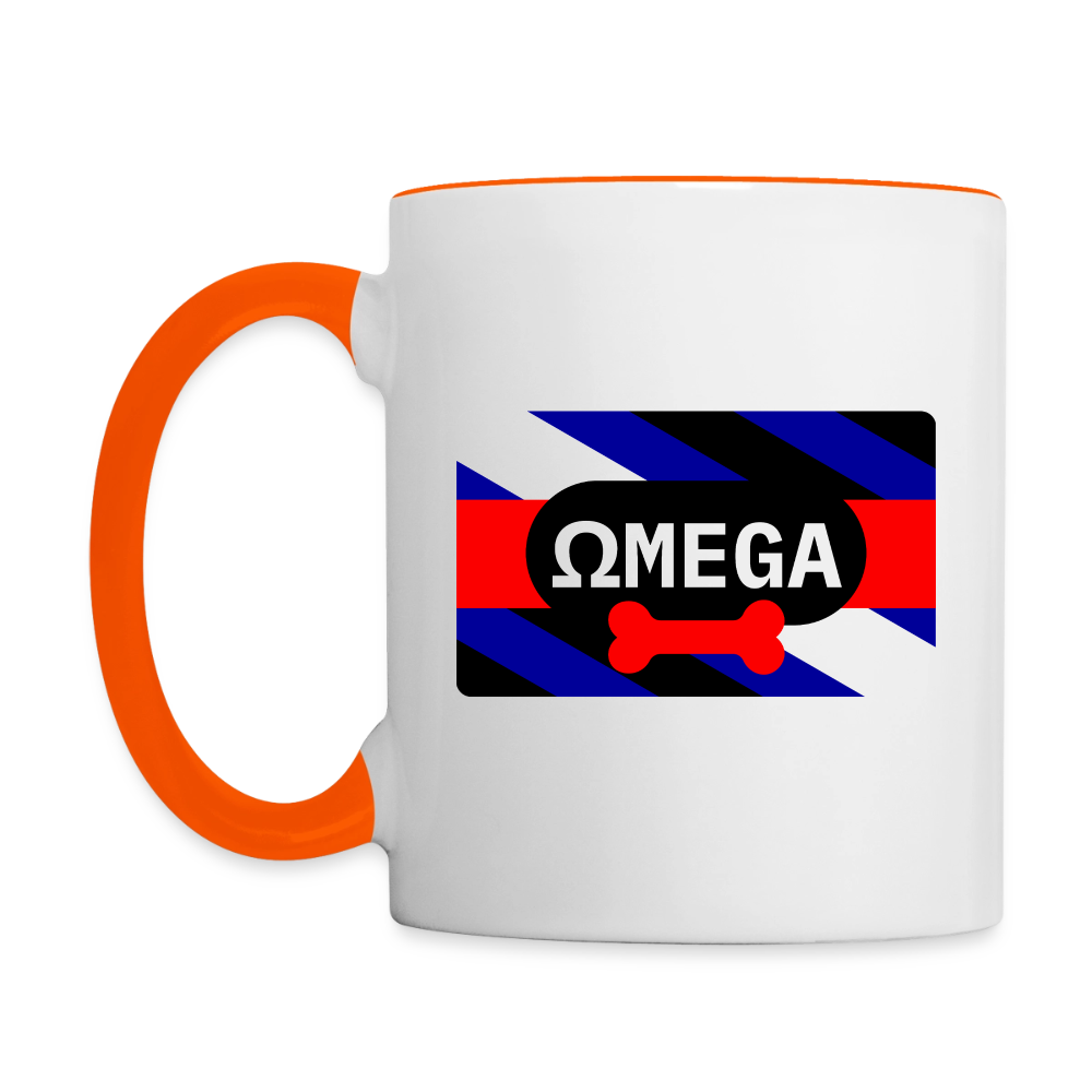 OMEGA Puppy Flag Cup | Puppy Kink Pride |Tasse zweifarbig - Weiß/Orange