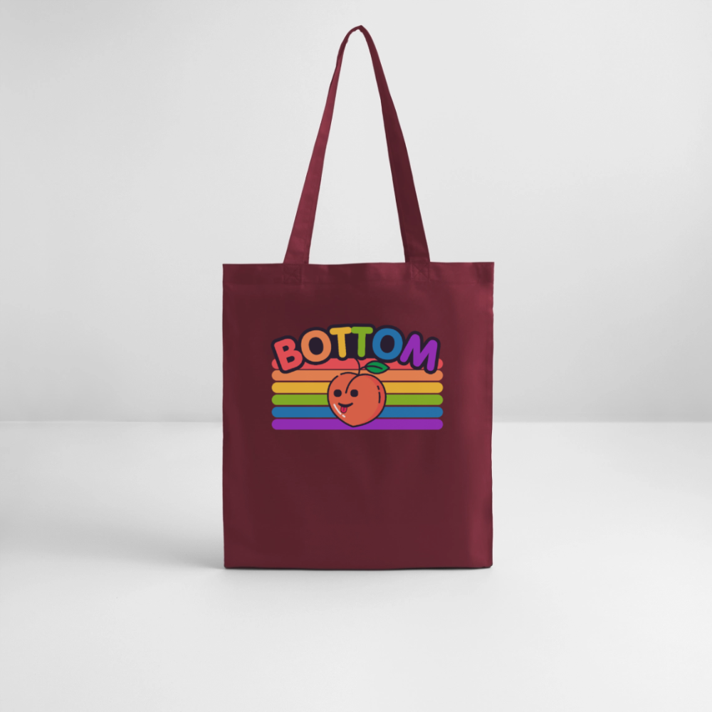 Bottom Gay | Pride Bio-Stoffbeutel - Burgunderrot