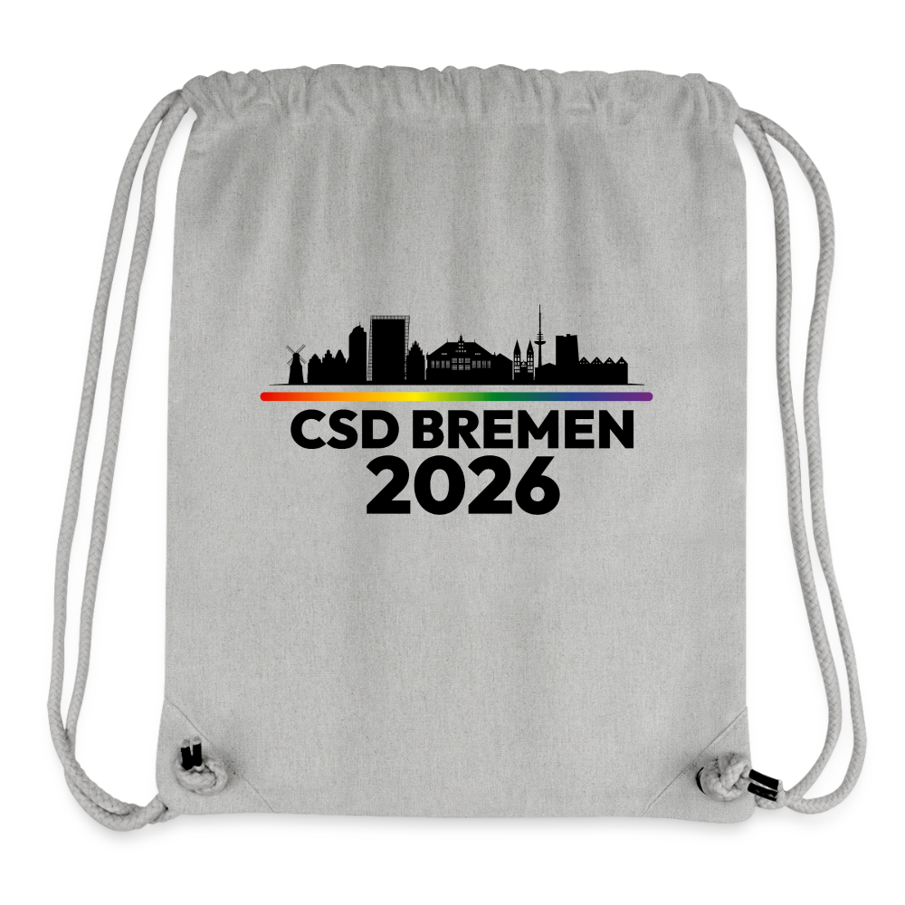 CSD BREMEN 2026 PRIDE | Stanley/Stella recycelter Gym Bag - Grau meliert