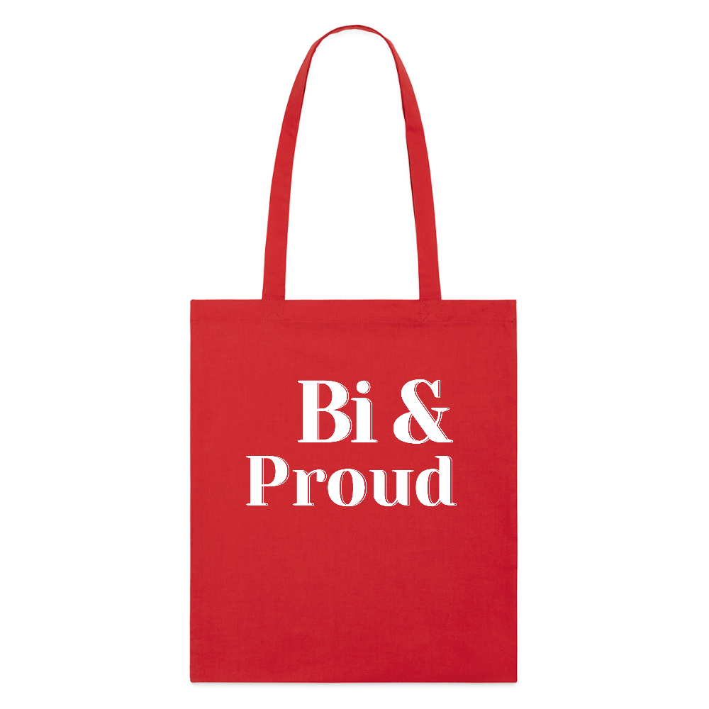 Bi & Proud | Pride Bio-Stoffbeutel [SIMPLE] - Rot